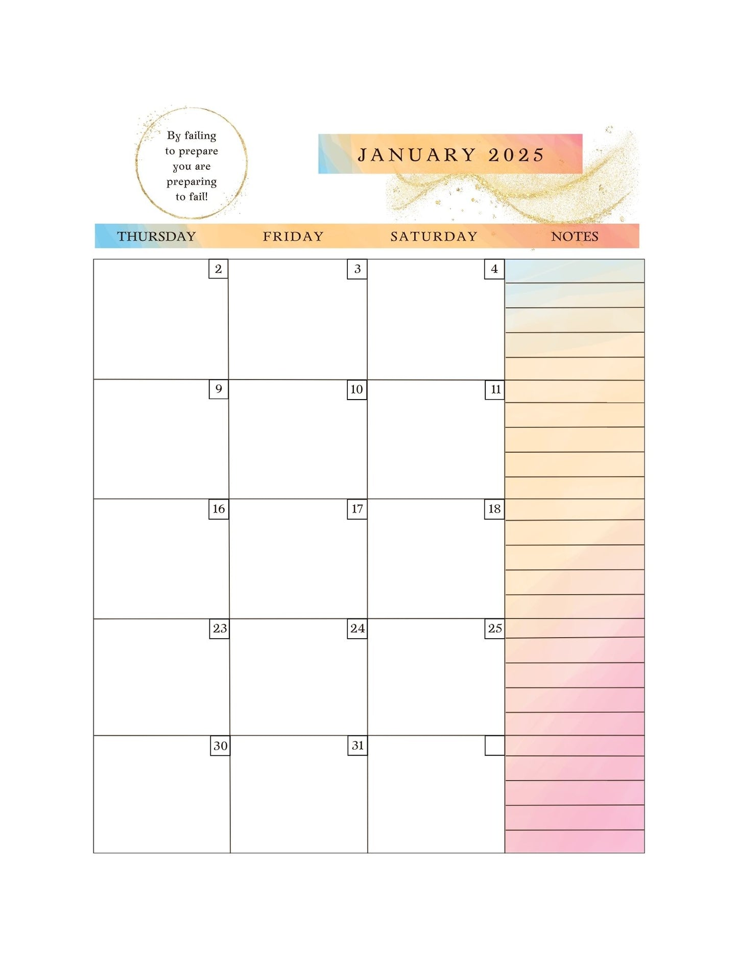 Sorbet Calendar Planner