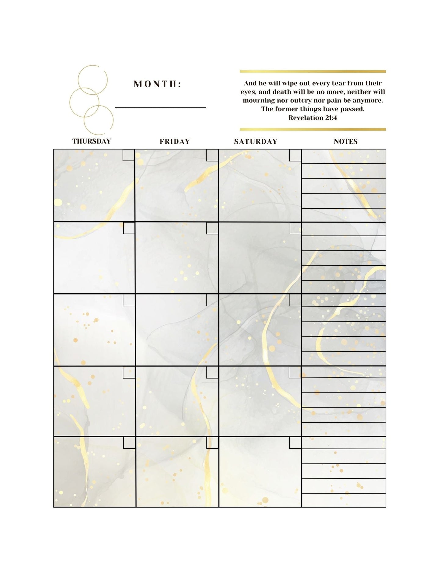 Scripture Calendar Planner