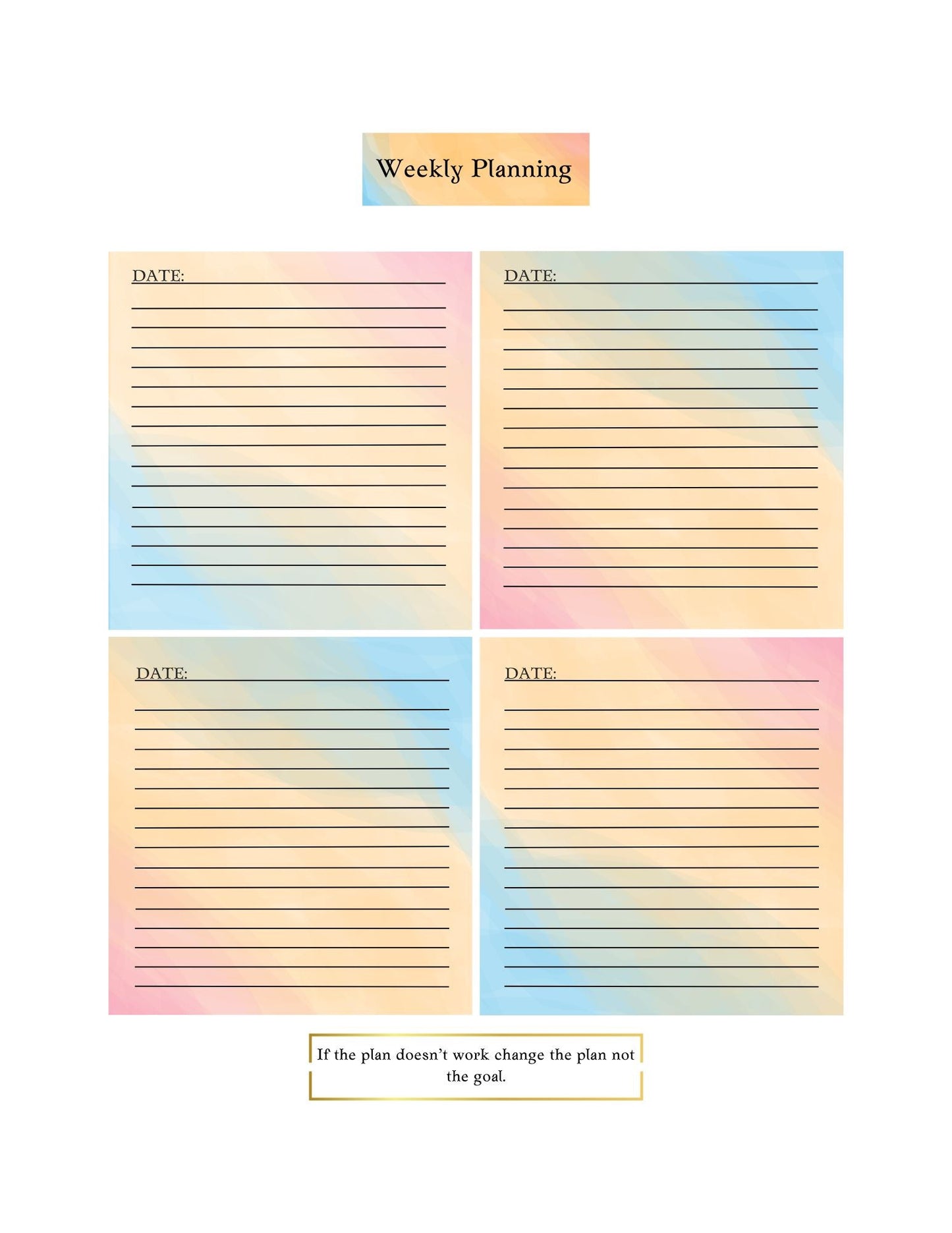 Sorbet Calendar Planner