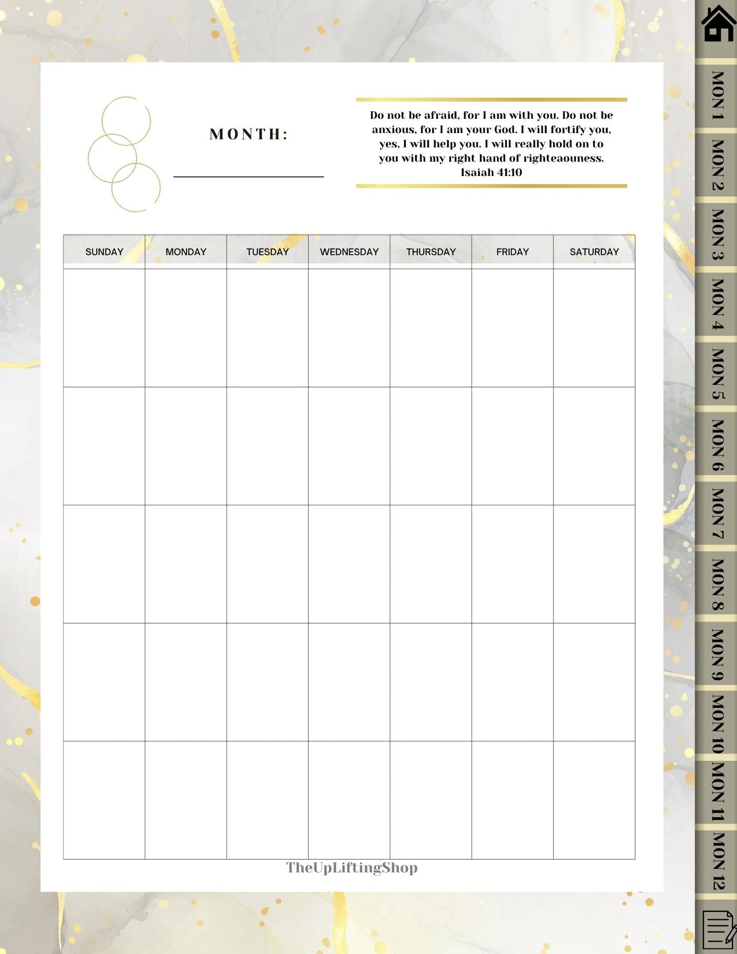 Digital Scripture Calendar Planner