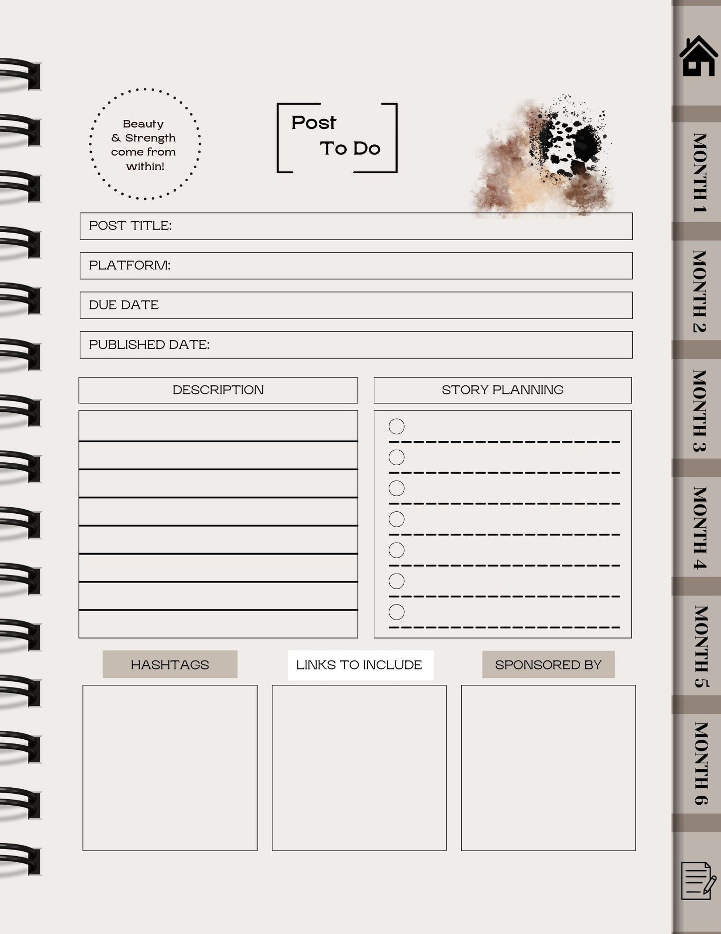 Digital Content Creator Planner